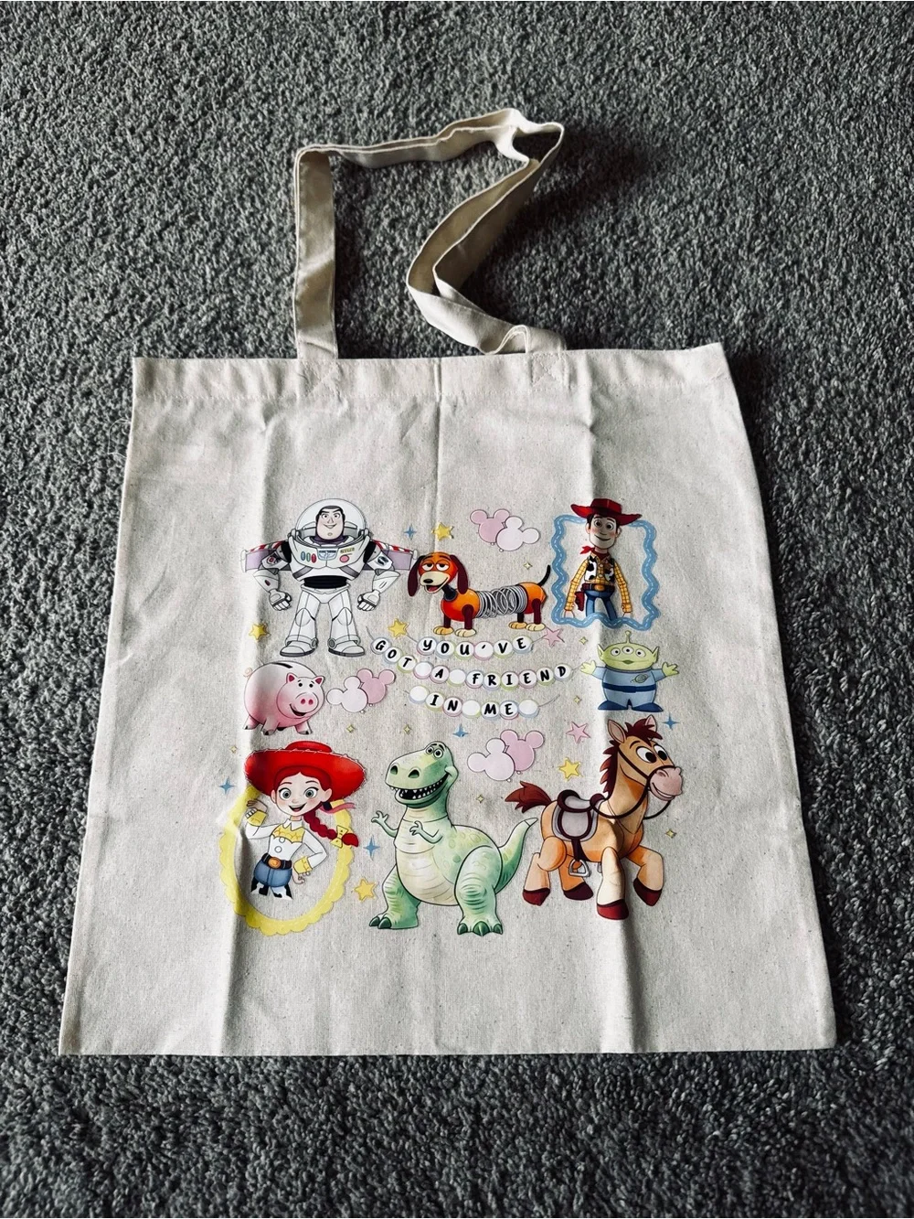 Toy Story Kids Cream Canvas Tote Bag